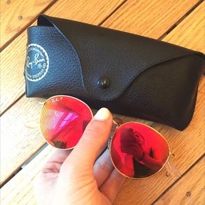 Ray-Ban Round Flash Lenses Gold